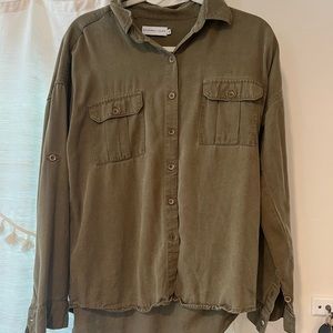 Sincerely Jules army button down